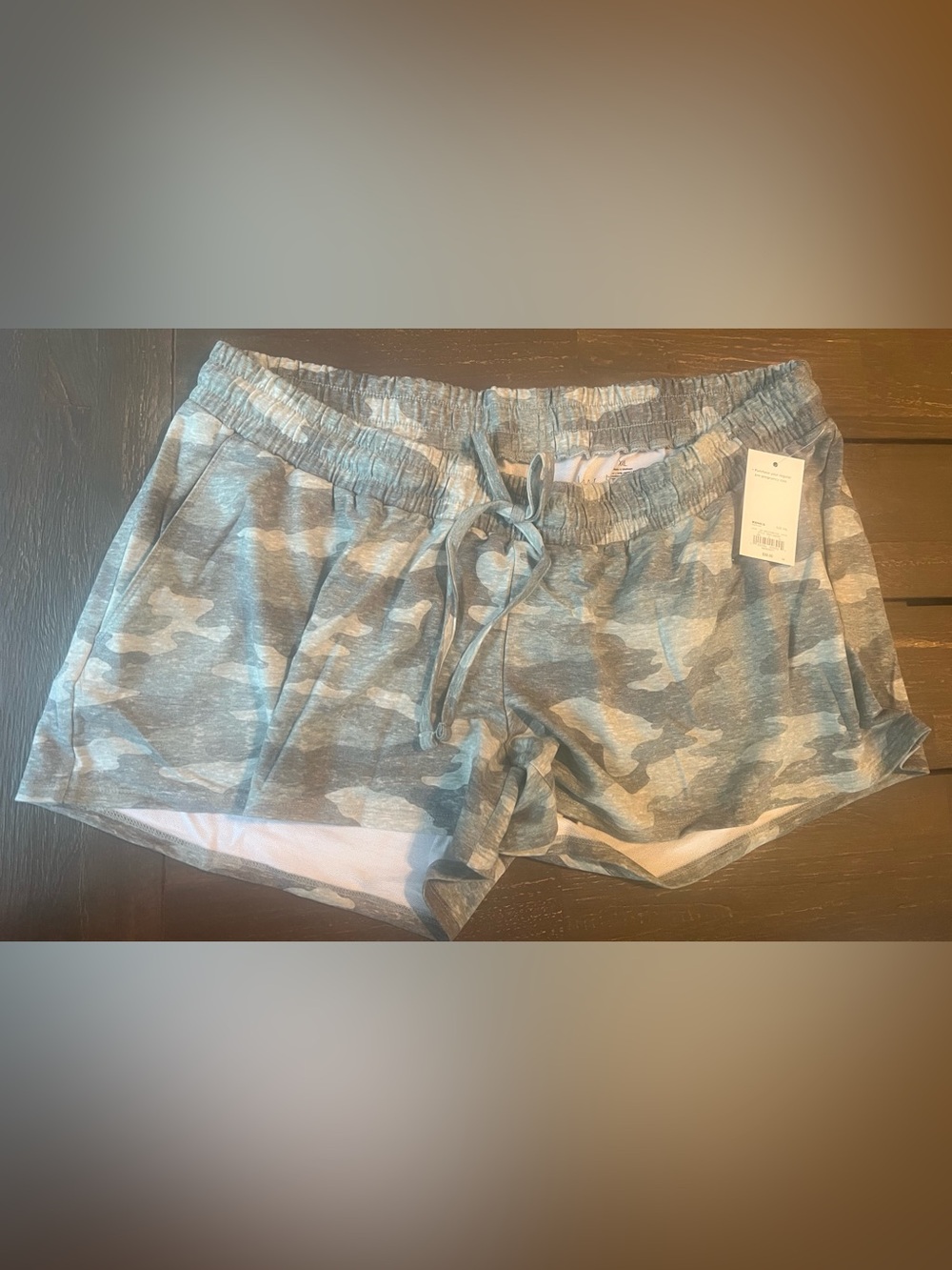 Maternity Camo Lounge Elastic Waist‎ Shorts XXL 20 New